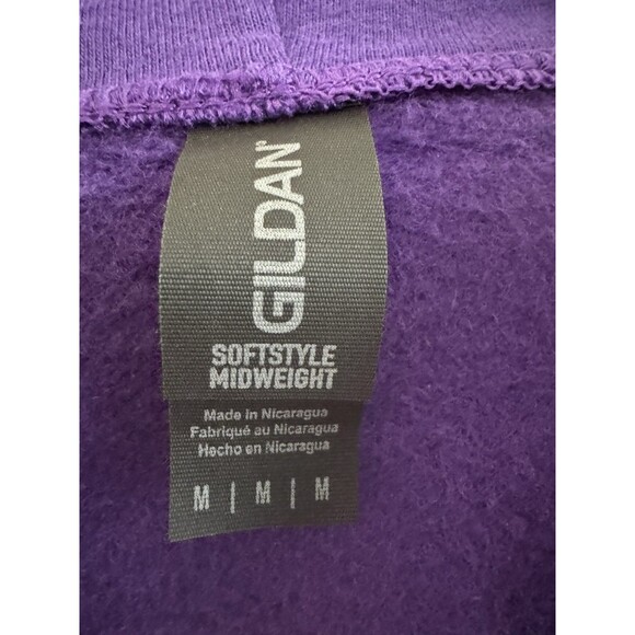 Waukegan Wrestling Distressed Retro Wrestler Pullover Hoodie purple size M - Picture 8 of 12